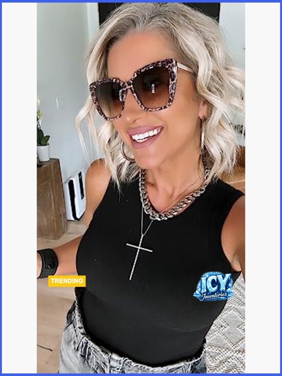Cat Eye Sunglasses - Oversized, Scratch Resistant, UV Protection main image 4